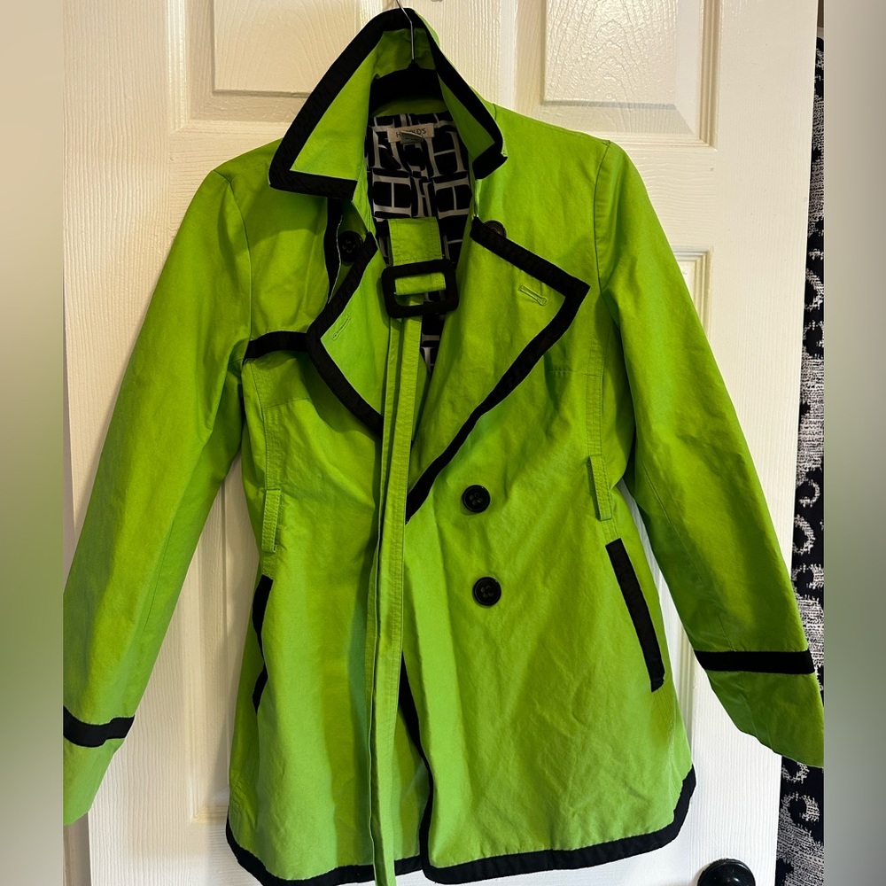 Harold’s Women’s Vintage Lime Green Jacket With Belt In Women’s Medium - Picture 3 of 14